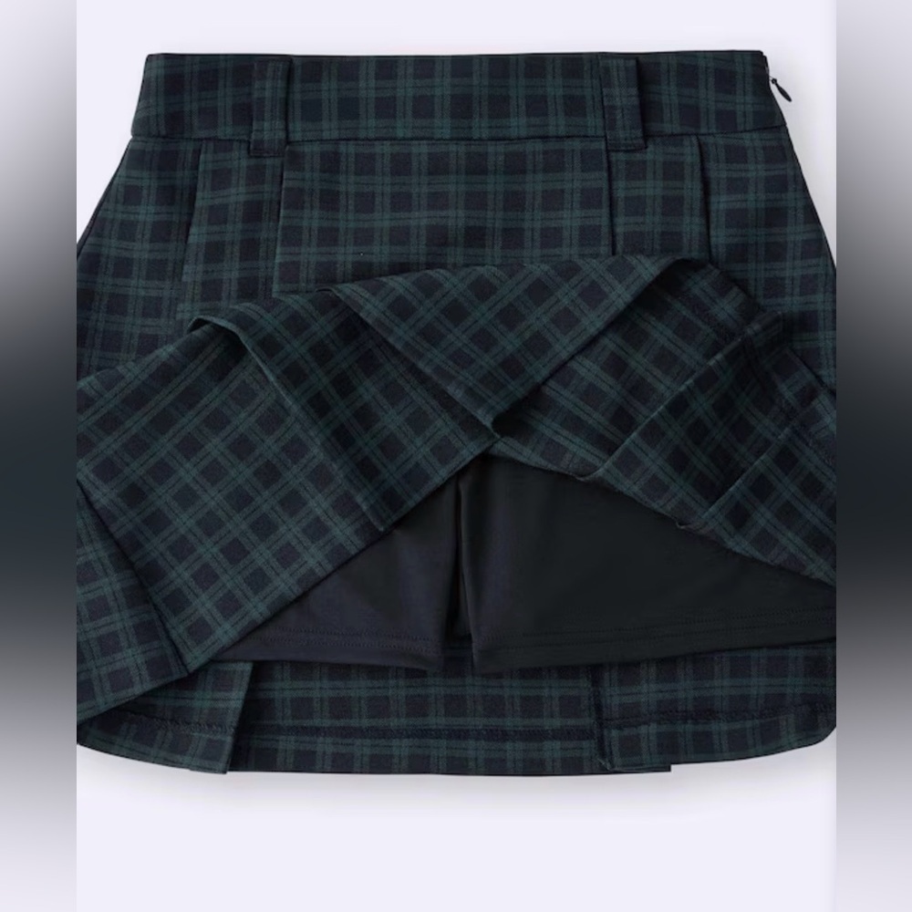 GU Side Pleated Checked Skort L